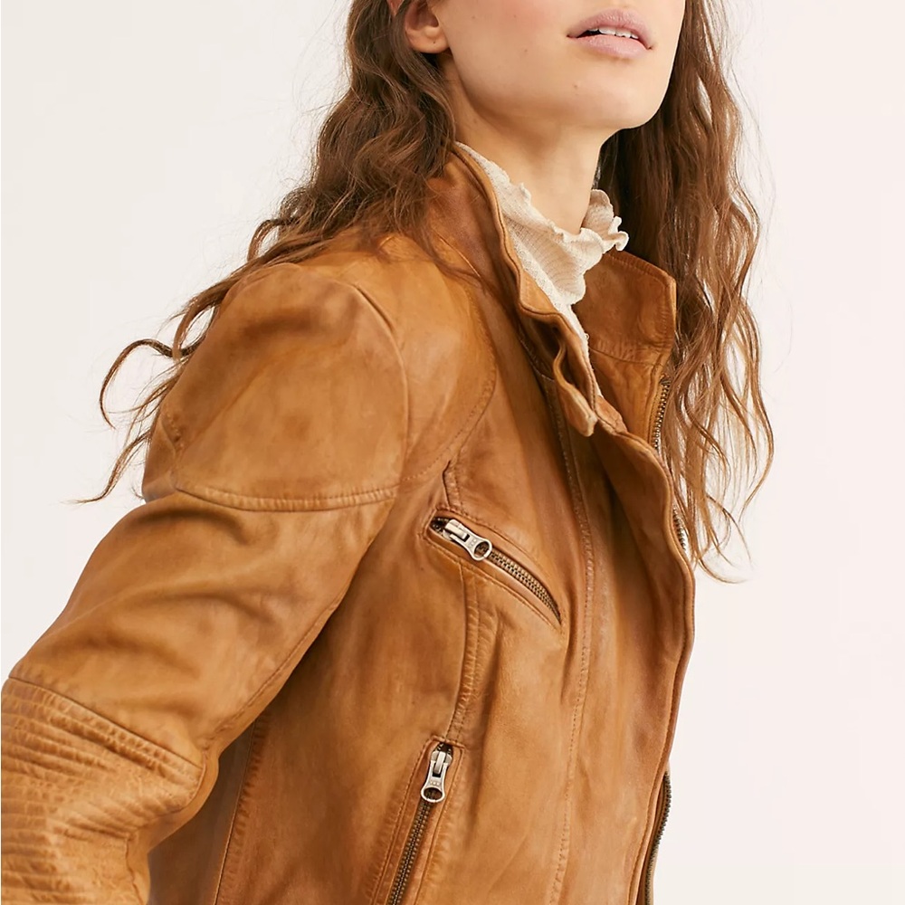 🔥REDUCED🔥 FREE PEOPLE Fitted and Rugged Leather Jacket - Picture 5 of 9